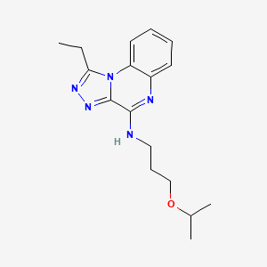 molecular formula C17H23N5O B11283390 1-ethyl-N-[3-(propan-2-yloxy)propyl][1,2,4]triazolo[4,3-a]quinoxalin-4-amine 