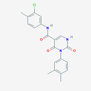 N-(3-chloro-4-methylphenyl)-3-(3,4-dimethylphenyl)-2,4-dioxo-1,2,3,4-tetrahydropyrimidine-5-carboxamide