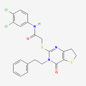 N-(3,4-dichlorophenyl)-2-((4-oxo-3-phenethyl-3,4,6,7-tetrahydrothieno[3,2-d]pyrimidin-2-yl)thio)acetamide