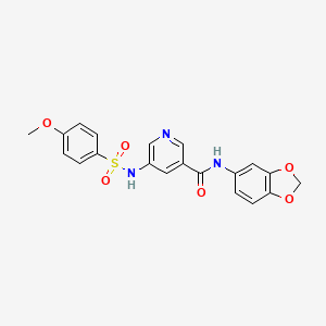 N-(2H-1,3-Benzodioxol-5-YL)-5-(4-methoxybenzenesulfonamido)pyridine-3-carboxamide