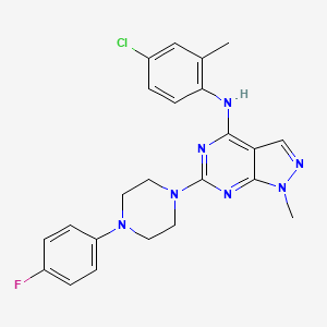 molecular formula C23H23ClFN7 B11283484 N-(4-chloro-2-methylphenyl)-6-[4-(4-fluorophenyl)piperazin-1-yl]-1-methyl-1H-pyrazolo[3,4-d]pyrimidin-4-amine 