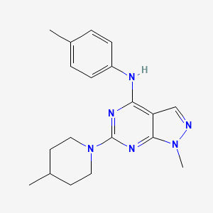 1-methyl-N-(4-methylphenyl)-6-(4-methylpiperidin-1-yl)-1H-pyrazolo[3,4-d]pyrimidin-4-amine