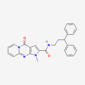 molecular formula C27H24N4O2 B11283496 N-(3,3-diphenylpropyl)-1-methyl-4-oxo-1,4-dihydropyrido[1,2-a]pyrrolo[2,3-d]pyrimidine-2-carboxamide 