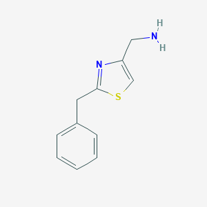 molecular formula C11H12N2S B112835 (2-苄基噻唑-4-基)甲胺 CAS No. 608515-43-1