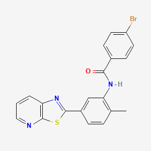 4-Bromo-N-(2-methyl-5-{[1,3]thiazolo[5,4-B]pyridin-2-YL}phenyl)benzamide