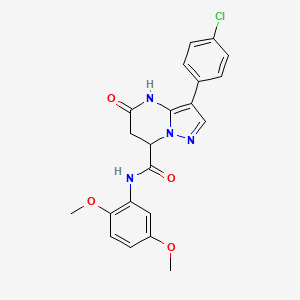 3-(4-chlorophenyl)-N-(2,5-dimethoxyphenyl)-5-oxo-4,5,6,7-tetrahydropyrazolo[1,5-a]pyrimidine-7-carboxamide