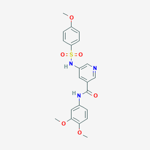 N-(3,4-dimethoxyphenyl)-5-(4-methoxyphenylsulfonamido)nicotinamide