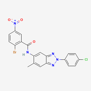 2-bromo-N-[2-(4-chlorophenyl)-6-methyl-2H-benzotriazol-5-yl]-5-nitrobenzamide