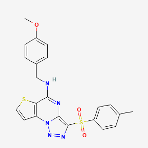 N-(4-Methoxybenzyl)-N-{3-[(4-methylphenyl)sulfonyl]thieno[2,3-E][1,2,3]triazolo[1,5-A]pyrimidin-5-YL}amine