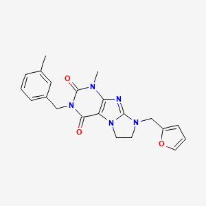 8-(2-furylmethyl)-1-methyl-3-(3-methylbenzyl)-7,8-dihydro-1H-imidazo[2,1-f]purine-2,4(3H,6H)-dione