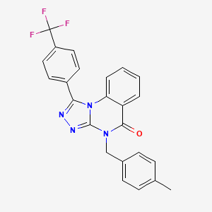 4-[(4-methylphenyl)methyl]-1-[4-(trifluoromethyl)phenyl]-4H,5H-[1,2,4]triazolo[4,3-a]quinazolin-5-one