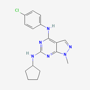 N4-(4-chlorophenyl)-N6-cyclopentyl-1-methyl-1H-pyrazolo[3,4-d]pyrimidine-4,6-diamine