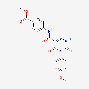 Methyl 4-(3-(4-methoxyphenyl)-2,4-dioxo-1,2,3,4-tetrahydropyrimidine-5-carboxamido)benzoate