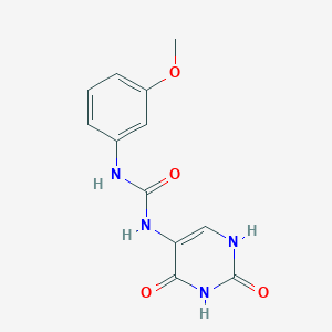 molecular formula C12H12N4O4 B11283692 3-(2,4-Dioxo-1,2,3,4-tetrahydropyrimidin-5-YL)-1-(3-methoxyphenyl)urea 