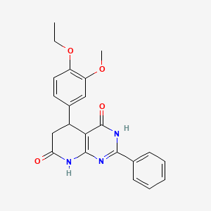 5-(4-ethoxy-3-methoxyphenyl)-4-hydroxy-2-phenyl-5,8-dihydropyrido[2,3-d]pyrimidin-7(6H)-one