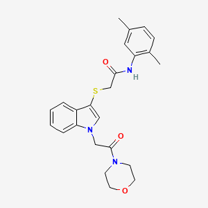 N-(2,5-dimethylphenyl)-2-((1-(2-morpholino-2-oxoethyl)-1H-indol-3-yl)thio)acetamide