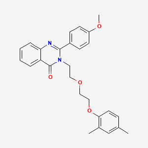 molecular formula C27H28N2O4 B11283721 3-{2-[2-(2,4-dimethylphenoxy)ethoxy]ethyl}-2-(4-methoxyphenyl)quinazolin-4(3H)-one 