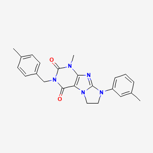 1-Methyl-8-(3-methylphenyl)-3-[(4-methylphenyl)methyl]-1,3,5-trihydroimidazoli dino[1,2-h]purine-2,4-dione