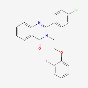 molecular formula C22H16ClFN2O2 B11283750 2-(4-chlorophenyl)-3-[2-(2-fluorophenoxy)ethyl]quinazolin-4(3H)-one 