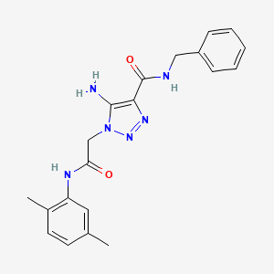 molecular formula C20H22N6O2 B11283755 5-amino-N-benzyl-1-{2-[(2,5-dimethylphenyl)amino]-2-oxoethyl}-1H-1,2,3-triazole-4-carboxamide 