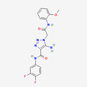 molecular formula C18H16F2N6O3 B11283762 5-amino-N-(3,4-difluorophenyl)-1-{2-[(2-methoxyphenyl)amino]-2-oxoethyl}-1H-1,2,3-triazole-4-carboxamide 