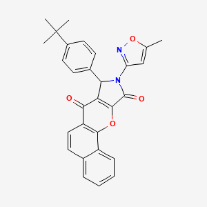 8-[4-(Tert-butyl)phenyl]-9-(5-methyl-3-isoxazolyl)-8,9-dihydrobenzo[7,8]chromeno[2,3-c]pyrrole-7,10-dione