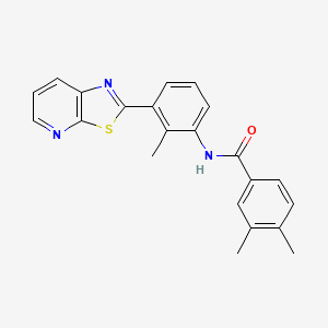 3,4-dimethyl-N-(2-methyl-3-(thiazolo[5,4-b]pyridin-2-yl)phenyl)benzamide