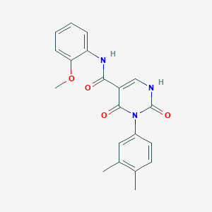 3-(3,4-dimethylphenyl)-N-(2-methoxyphenyl)-2,4-dioxo-1,2,3,4-tetrahydropyrimidine-5-carboxamide