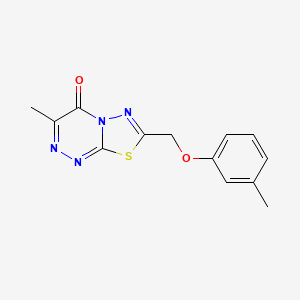 3-methyl-7-[(3-methylphenoxy)methyl]-4H-[1,3,4]thiadiazolo[2,3-c][1,2,4]triazin-4-one