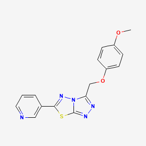 3-[(4-Methoxyphenoxy)methyl]-6-pyridin-3-yl[1,2,4]triazolo[3,4-b][1,3,4]thiadiazole