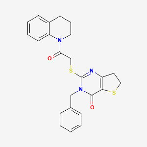 3-benzyl-2-((2-(3,4-dihydroquinolin-1(2H)-yl)-2-oxoethyl)thio)-6,7-dihydrothieno[3,2-d]pyrimidin-4(3H)-one