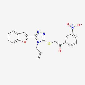 2-{[5-(1-benzofuran-2-yl)-4-(prop-2-en-1-yl)-4H-1,2,4-triazol-3-yl]sulfanyl}-1-(3-nitrophenyl)ethanone