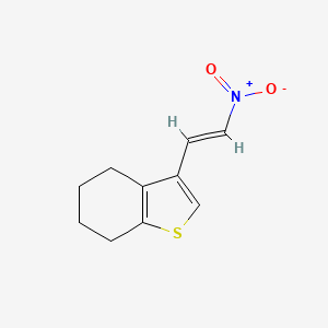 molecular formula C10H11NO2S B11283863 3-[(E)-2-Nitro-1-ethenyl]-4,5,6,7-tetrahydro-1-benzothiophene 