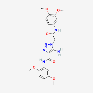 5-amino-N-(2,5-dimethoxyphenyl)-1-{2-[(3,4-dimethoxyphenyl)amino]-2-oxoethyl}-1H-1,2,3-triazole-4-carboxamide