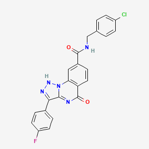 N-(4-chlorobenzyl)-3-(4-fluorophenyl)-5-oxo-4,5-dihydro-[1,2,3]triazolo[1,5-a]quinazoline-8-carboxamide