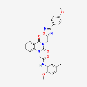 N-(2-methoxy-5-methylphenyl)-2-(3-((3-(4-methoxyphenyl)-1,2,4-oxadiazol-5-yl)methyl)-2,4-dioxo-3,4-dihydroquinazolin-1(2H)-yl)acetamide