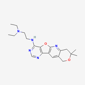 N-(5,5-dimethyl-6,17-dioxa-2,12,14-triazatetracyclo[8.7.0.03,8.011,16]heptadeca-1(10),2,8,11(16),12,14-hexaen-15-yl)-N',N'-diethylethane-1,2-diamine