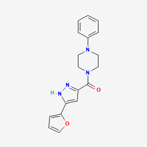 1-[3-(Furan-2-YL)-1H-pyrazole-5-carbonyl]-4-phenylpiperazine