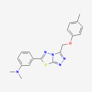 N,N-dimethyl-3-{3-[(4-methylphenoxy)methyl][1,2,4]triazolo[3,4-b][1,3,4]thiadiazol-6-yl}aniline