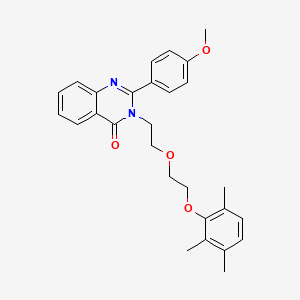 molecular formula C28H30N2O4 B11283927 2-(4-methoxyphenyl)-3-{2-[2-(2,3,6-trimethylphenoxy)ethoxy]ethyl}quinazolin-4(3H)-one 