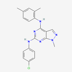 N~6~-(4-chlorophenyl)-N~4~-(2,4-dimethylphenyl)-1-methyl-1H-pyrazolo[3,4-d]pyrimidine-4,6-diamine