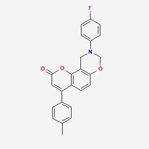 9-(4-fluorophenyl)-4-(4-methylphenyl)-9,10-dihydro-2H,8H-chromeno[8,7-e][1,3]oxazin-2-one