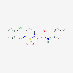 2-[6-(2-chlorobenzyl)-1,1-dioxido-1,2,6-thiadiazinan-2-yl]-N-(2,4-dimethylphenyl)acetamide