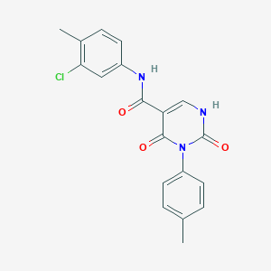 N-(3-chloro-4-methylphenyl)-3-(4-methylphenyl)-2,4-dioxo-1,2,3,4-tetrahydropyrimidine-5-carboxamide