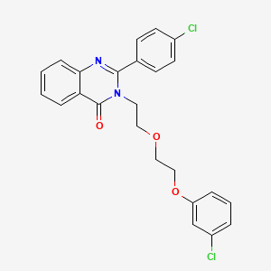 3-(2-(2-(3-chlorophenoxy)ethoxy)ethyl)-2-(4-chlorophenyl)quinazolin-4(3H)-one