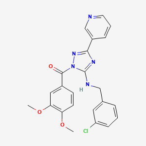 {5-[(3-chlorobenzyl)amino]-3-(pyridin-3-yl)-1H-1,2,4-triazol-1-yl}(3,4-dimethoxyphenyl)methanone