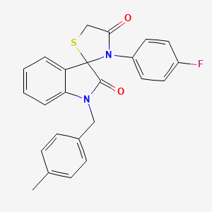 molecular formula C24H19FN2O2S B11283981 3'-(4-Fluorophenyl)-1-[(4-methylphenyl)methyl]-1,2-dihydrospiro[indole-3,2'-[1,3]thiazolidine]-2,4'-dione 