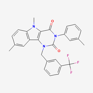 5,8-dimethyl-3-(3-methylphenyl)-1-[3-(trifluoromethyl)benzyl]-1H-pyrimido[5,4-b]indole-2,4(3H,5H)-dione