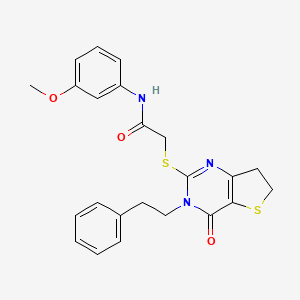 N-(3-methoxyphenyl)-2-((4-oxo-3-phenethyl-3,4,6,7-tetrahydrothieno[3,2-d]pyrimidin-2-yl)thio)acetamide