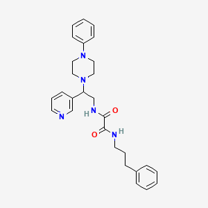 N1-(2-(4-phenylpiperazin-1-yl)-2-(pyridin-3-yl)ethyl)-N2-(3-phenylpropyl)oxalamide